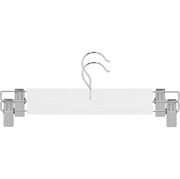 Ramínko Springos Dřevěná ramínka s klipy na kalhoty 32,5 cm 2 ks