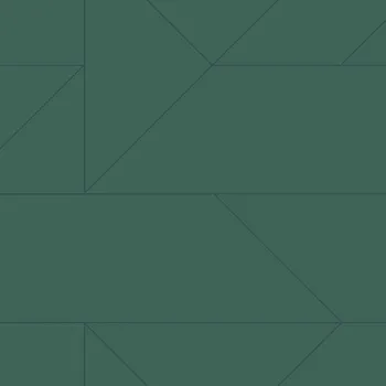 Tapeta Origin Zelená geometrická vliesová tapeta, metalické linie 347724, City Chic, Origin, velikost 0,53 x 10,05 m