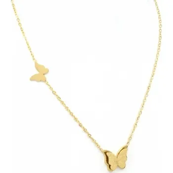 Řetízek Zlatnictví Helios Řetízek z chirurgické ocel - motýl