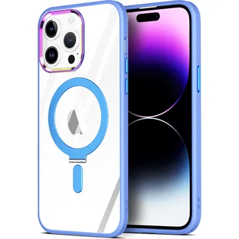 Pouzdro na mobilní telefon Plastový obal MagSafe se stojánkem pro Apple iPhone 11 Pro Max - světle modrý