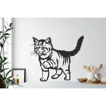 Samolepící dekorace Lepy.cz Samolepka na zeď Kotě Velikost (šířka x výška): 30x25cm, Barevná varianta: Pastelová oranžová