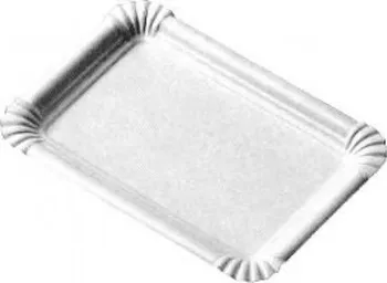 Jednorázové nádobí Tácek papírový bílý 10 x 16 cm 100 ks