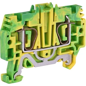 Svorka řadová zemnící pružinová ESP-HTE.4, žlutozelená, ETI