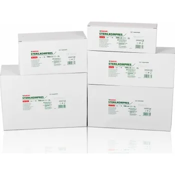Kompres Batist Gázový kompres sterilní 17/8, 2 ks blistr, 1 ks Velikost: 7,5 x 7,5 cm
