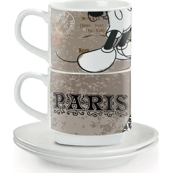 Egan DISNEY COFFEE IN THE CITY Sada 2 stohovatelných espresso šálků s podšálky PARIS