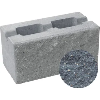 Zahradní obrubník Tvárnice CS-BETON CSBlok jednostranně štípaná s prořezem 40x30x20 cm černá