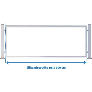 Plot FL BRÁNY Rámové plotové pole 100 x 130 cm, lakovaný rám, bez výplně