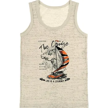 Pánské oblečení EVONA a.s. Chlapecký nátělník se širokými ramínky H béžová - TILKO CHL H BÉŽOVÁ 134