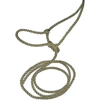 Chov hospodářského zvířete Ohlávka pro skot provazová s vodítkem 3 m žlutá