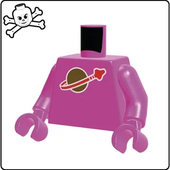 Stavebnice LEGO Hall of Bricks Custom LEGO® Torso - Classic Space Logo - růžová