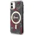 Pouzdro na mobilní telefon Guess Flowers IML MagSafe pro Apple iPhone 11 Kaki