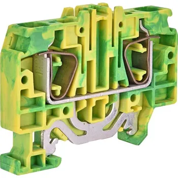 Svorka řadová zemnící pružinová ESP-HTE.10, žlutozelená, ETI