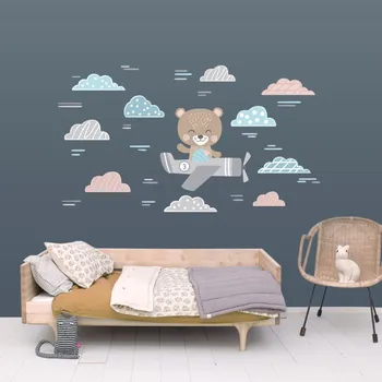 Samolepící dekorace Samolepka na zeď s kachnou v letadle