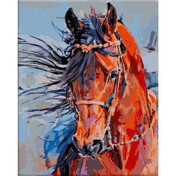 Malování podle čísel - Koňská hříva - 40x50 cm, bez dřevěného rámu - CZ výroba