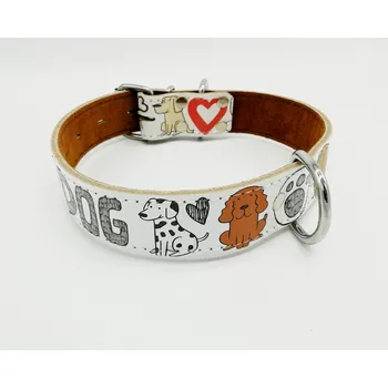 Obojek pro psa Designový kožený obojek DOG Śířka obojku x obvod krku psa: 2,2 cm x 27,5-33 cm
