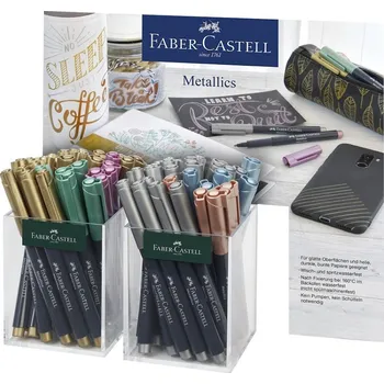 FABER-CASTELL Artist Pen Metallics, 60ks ve stojánku