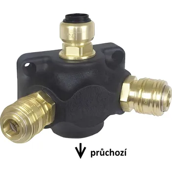 Vodovodní potrubí TECTITE Průchozí krabice pro rozvod vzduchu 15 mm - G1/2" - 2xRychlospojka