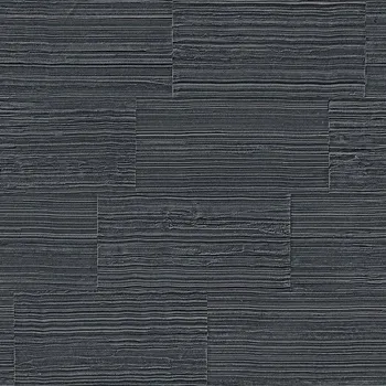 Tapeta Origin Vliesová tapeta, imitace černostříbrného kamenného obkladu 347572, Matières - Stone, Origin, velikost 0,53 x 10,05 m