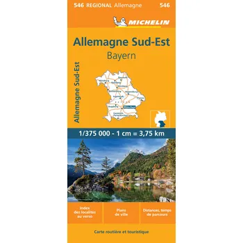 Michelin mapa Southeast Germany - Bavaria (Německo - Bavorsko) 1:375 t.