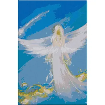 Dětské zboží Malování podle čísel - Anděl na mléčné dráze - 40x60 cm, bez dřevěného rámu - CZ výroba