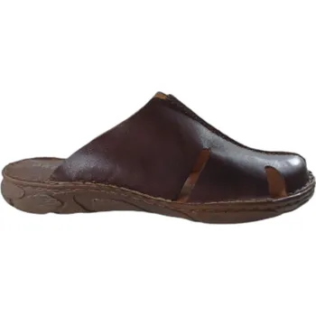 Pánské pantofle DJ 36 - 11L - kožené pánské nazouváky pro široké nohy 42