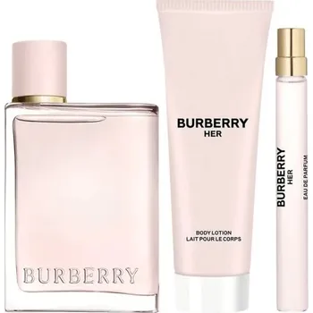 Dámský parfém Burberry Burberry Her, SET: Parfumovaná voda 100ml + Parfumovaná voda 10ml + Tělové mléko 75ml pre ženy Parfémovaná voda