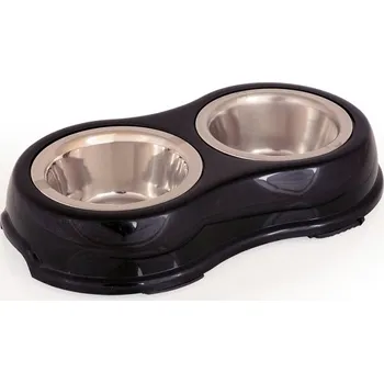 Miska pro psa Dvojmiska Twinnie černá 0,2l