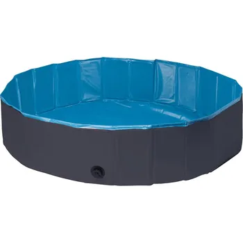 Pro psa Bazén pro psy FLAMINGO Splash modrý/tmavě šedý 80x80x20cm (DOPRODEJ)