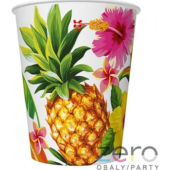 Jednorázové nádobí Pohárek (kelímek) nápojový papírový 0,25 l (8 ks) - tropic