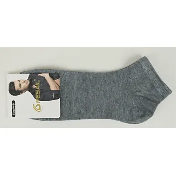 Pánské ponožky PESAIL Pánské bavlněné kotníkové ponožky šedé Velikost: 43- 47