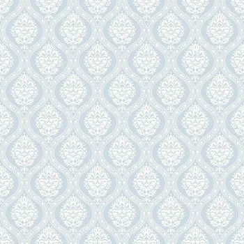 Tapeta York Světle modrá předklížená tapeta, damaškový vzor DM5026, Damask, York, velikost 0,52 x 10 m