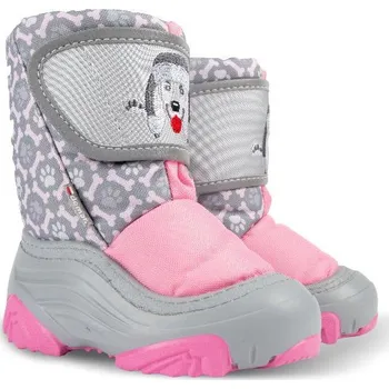 Dívčí obuv Dětské zimní sněhule DEMAR Doggy 2 Light 4026 NA růžové Velikost 20-21
