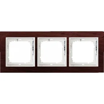 Stavebniny Timex Dřevěný rámeček Opus Premium Plus mahagon / chrom, trojnásobný