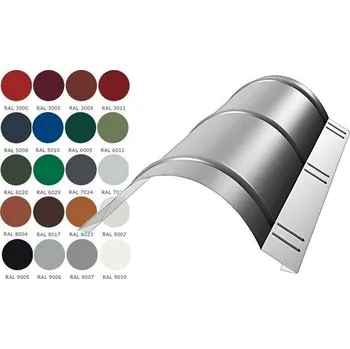 Střešní krytina Oblý hřebenáč plechová krytina BP2 RAL lesklý