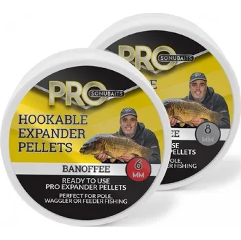 Nástraha Sonubaits Pelety Pro Hookable Expander Pellets 100g Hmotnost: 100g, Průměr: 6mm, Příchuť: Banoffee