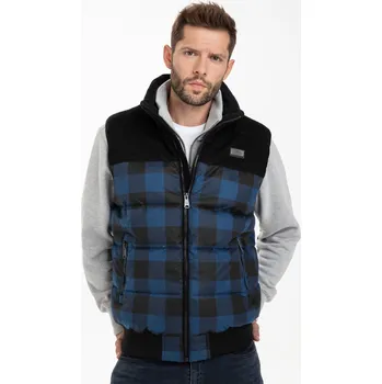 PitBull West Coast - pánská zimní vesta CONVOY královsky modrá/černá XL