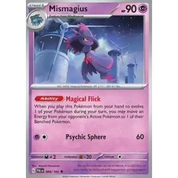 Sběratelská karetní hra Pokémon PAL 088/193 Mismagius - Paldea Evolved Stav: Near Mint, Verze: NORMAL