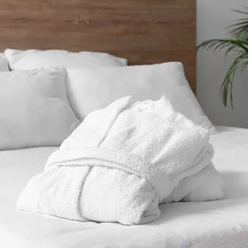 Dámský župan G.Gastro (12 Kusů) Župan s šálovým límcem - velikost: XXL - bílý