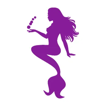 Samolepící dekorace Mořská panna 005 levá s bublinkami (14 - fialová) SAMOLEPKA NA AUTO, NÁLEPKA, FÓLIE, POLEP, TUNING, VLASTNÍ TEXT, TISK, AUTOSAMOLEPKY.cz, POLEPY, OBRÁZEK, LOGO, 3D STICKERS