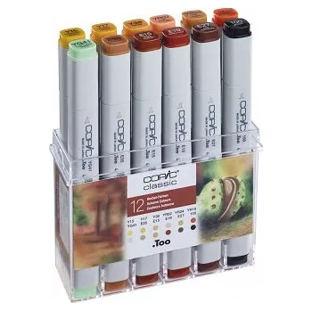 Sada markerů Copic Classic 12ks podzimní tóny (Sada markerů Copic Classic 12ks podzimní tóny)