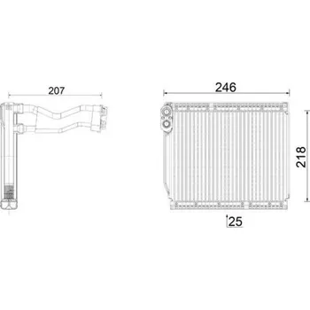 Výparník klimatizace Výparník, klimatizace MAHLE AE 161 000P