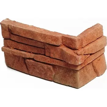 Obklad WILDSTONE Kamenný obklad, ROH, Z BETONU, Slanec Palermo, červená, tloušťka 28 mm, 1 bm