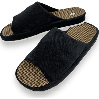 Pánské pantofle Adcz Pánské černé domácí papuče Barva: Černá, Velikost: 41