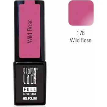 Umělé nehty GlamLac Gel lak růžový - 178 Wild Rose 6 ml