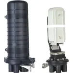 XtendLan Vodotěsná optická spojka, zemní zeď stožár, 144 vláken 6x24, 5x prostup, matice, 510x230mm ORV-23M-624