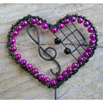 Party dekorace dareckyjana Zápich Klíč k tvému srdci - fialový