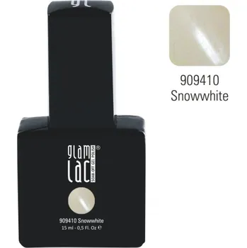 Lak na nehty GlamLac Gel lak bílý 909410 Snowwhite 15ml