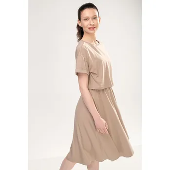 Těhotenské šaty MAMBI Kojicí šaty Sofia camel Velikost: S