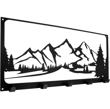 Věšák Interex design Designový nástěnný věšák TATRAS / Černý matný