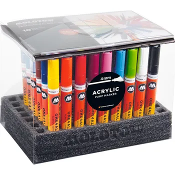 Akrylové fixy MOLOTOW One4All 227HS 4mm, 50ks Complete Set ve stojánku
